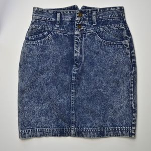 Acid Wash Demin Mini Skirt MAIN WEAR